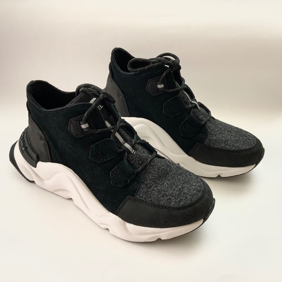 Sorel Kinetic Caribou Black Suede Boot Sneakers Waterproof Leather Winter Boot 8 - Picture 12 of 16